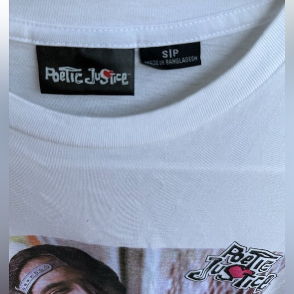 Poetic Justice Graphic T-Shirt Tupac Women’s Tee SZ Small Columbia Pictures,Rap - Picture 3 of 12